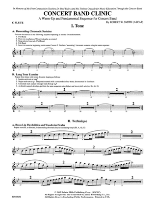 Concert Band Clinic (A Warm-Up and Fundamental Sequence for Concert Band): Flute
