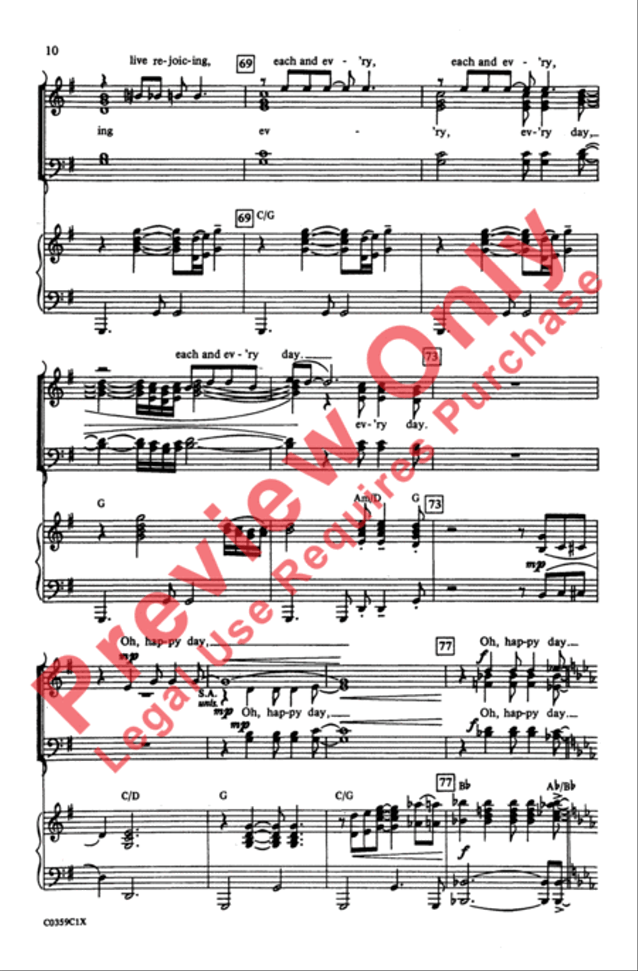 Oh, Happy Day 4-Part scores gallery preview page 10