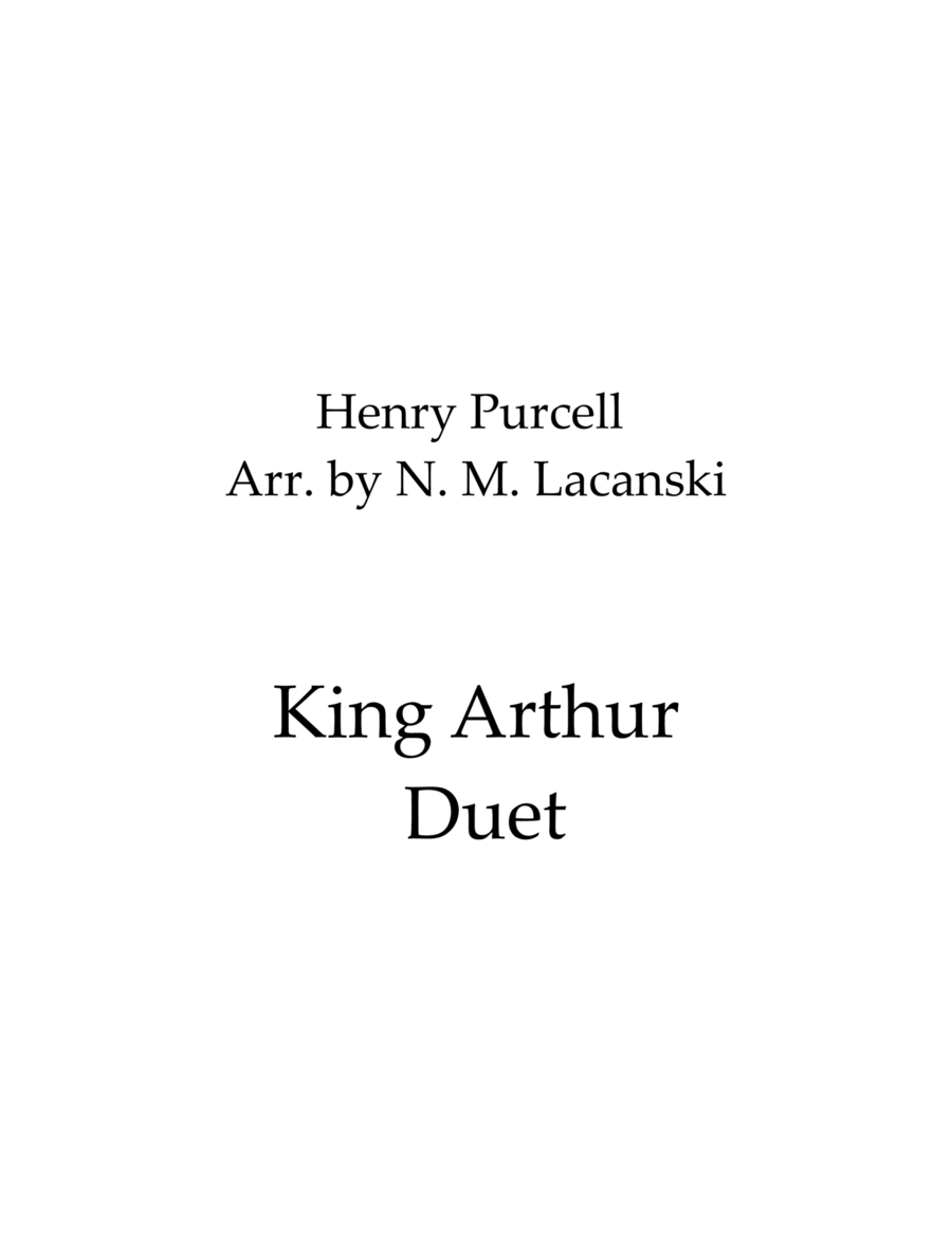 King Arthur Duet Woodwind Trio scores gallery preview page 1