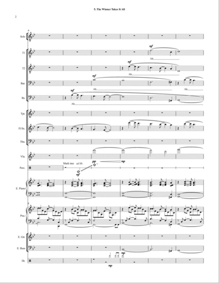 The Winner Takes It All Large Ensemble scores gallery preview page 2