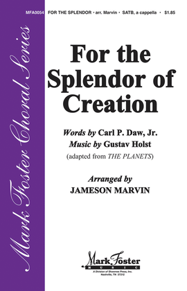 Book cover for For the Splendor of Creation