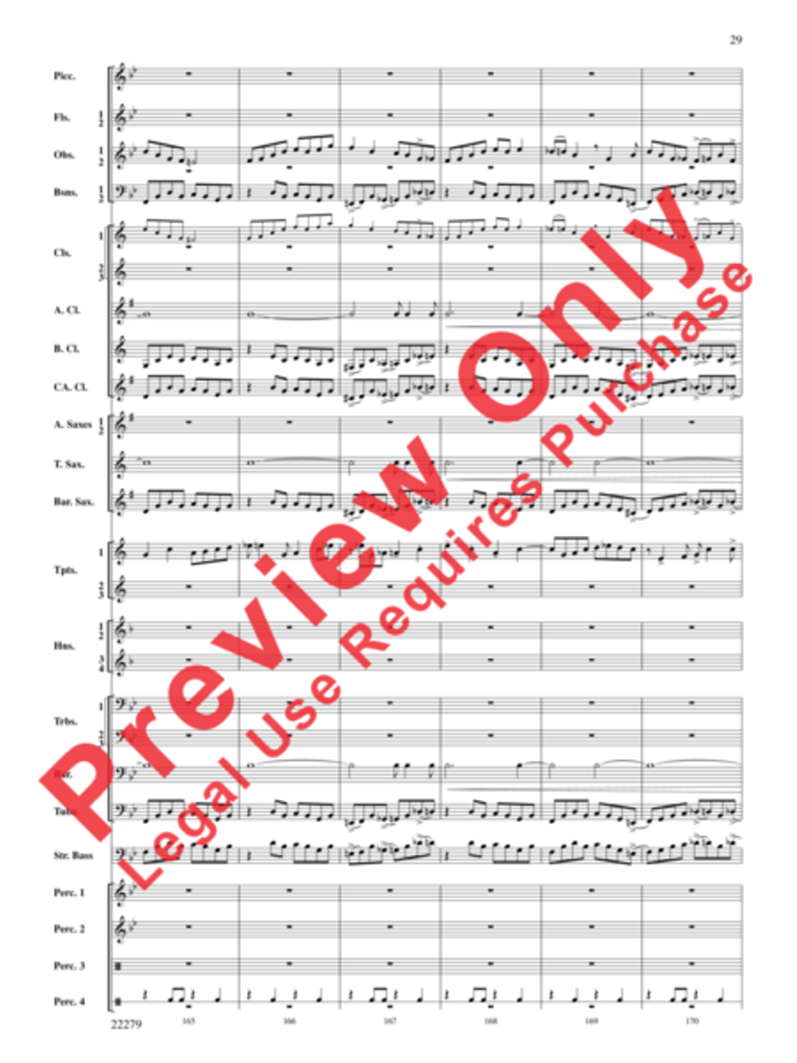 Bayou Breakdown Concert Band scores gallery preview page 30