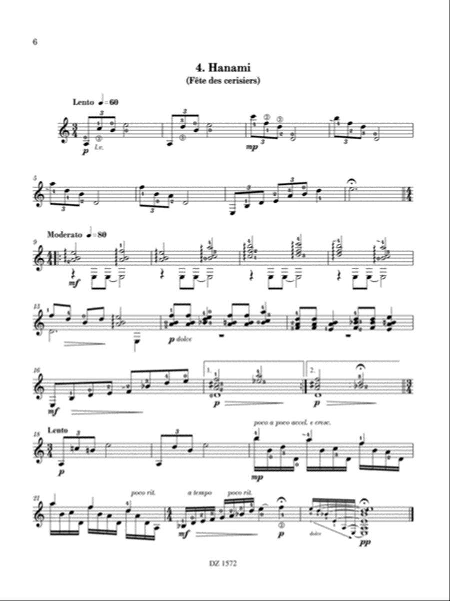 Fêtes du Japon Fêtes du Japon Classical Guitar scores gallery preview page 6