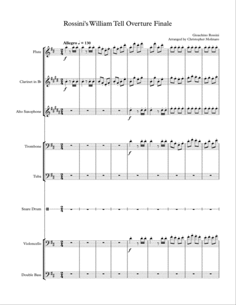 The William Tell Overture: Finale Large Ensemble scores gallery preview page 1