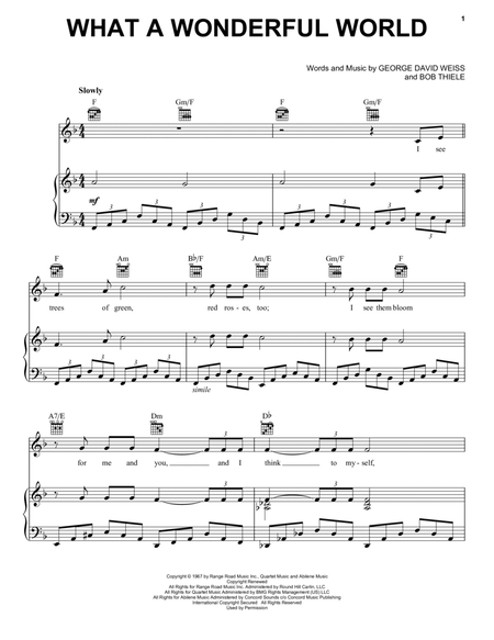 What A Wonderful World by Louis Armstrong Guitar - Digital Sheet Music
