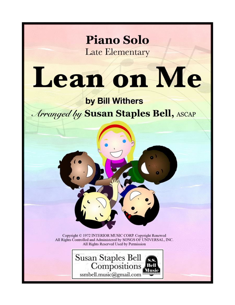 Lean On Me Easy Piano scores gallery preview page 1