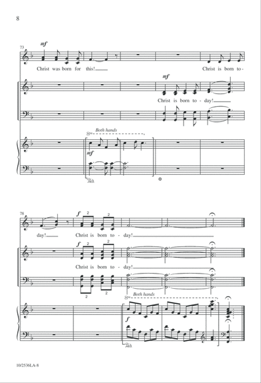 Christ Is Born Today 4-Part scores gallery preview page 8