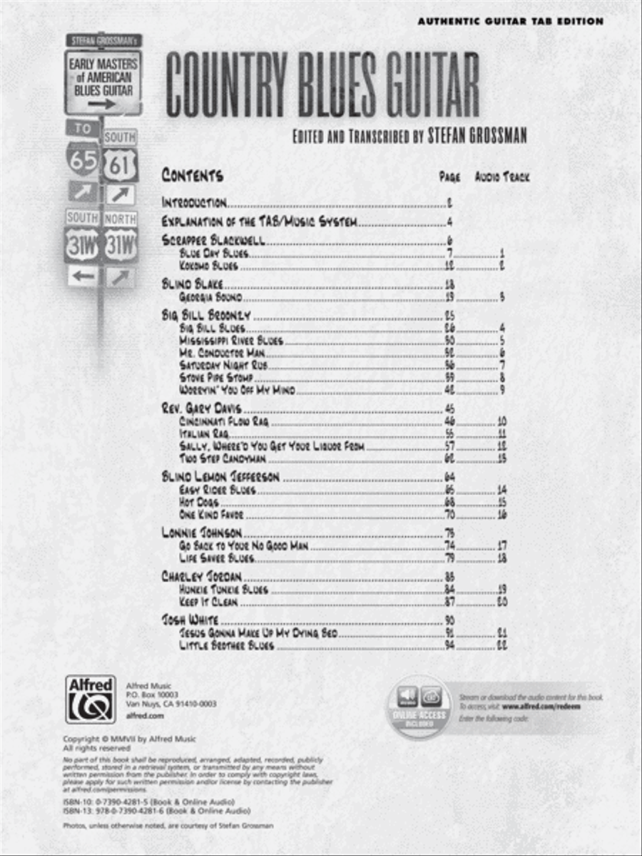 Stefan Grossman's Early Masters of American Blues Guitar: Country Blues Guitar Acoustic Guitar scores gallery preview page 2