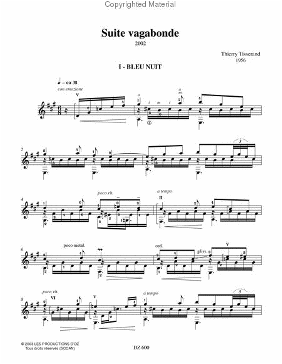 Suite vagabonde Classical Guitar scores gallery preview page 2