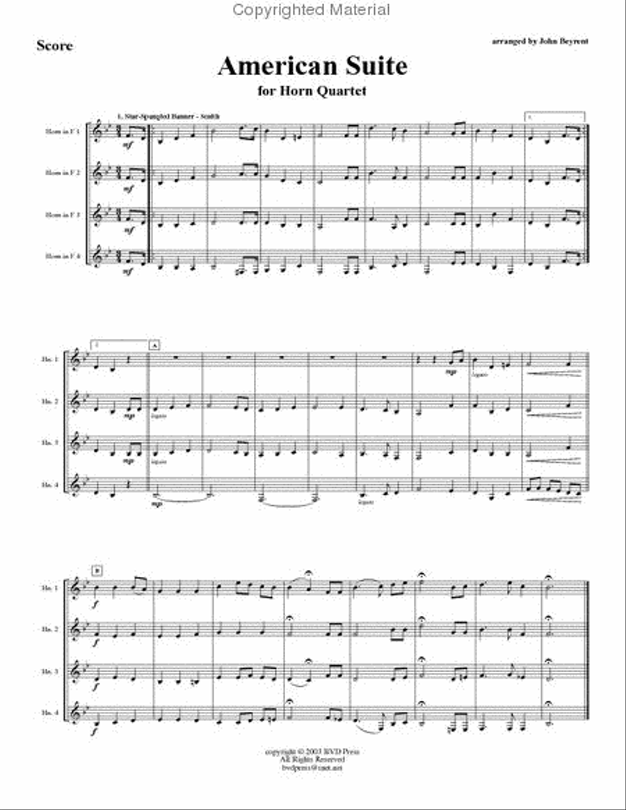 American Suite Horn scores gallery preview page 2