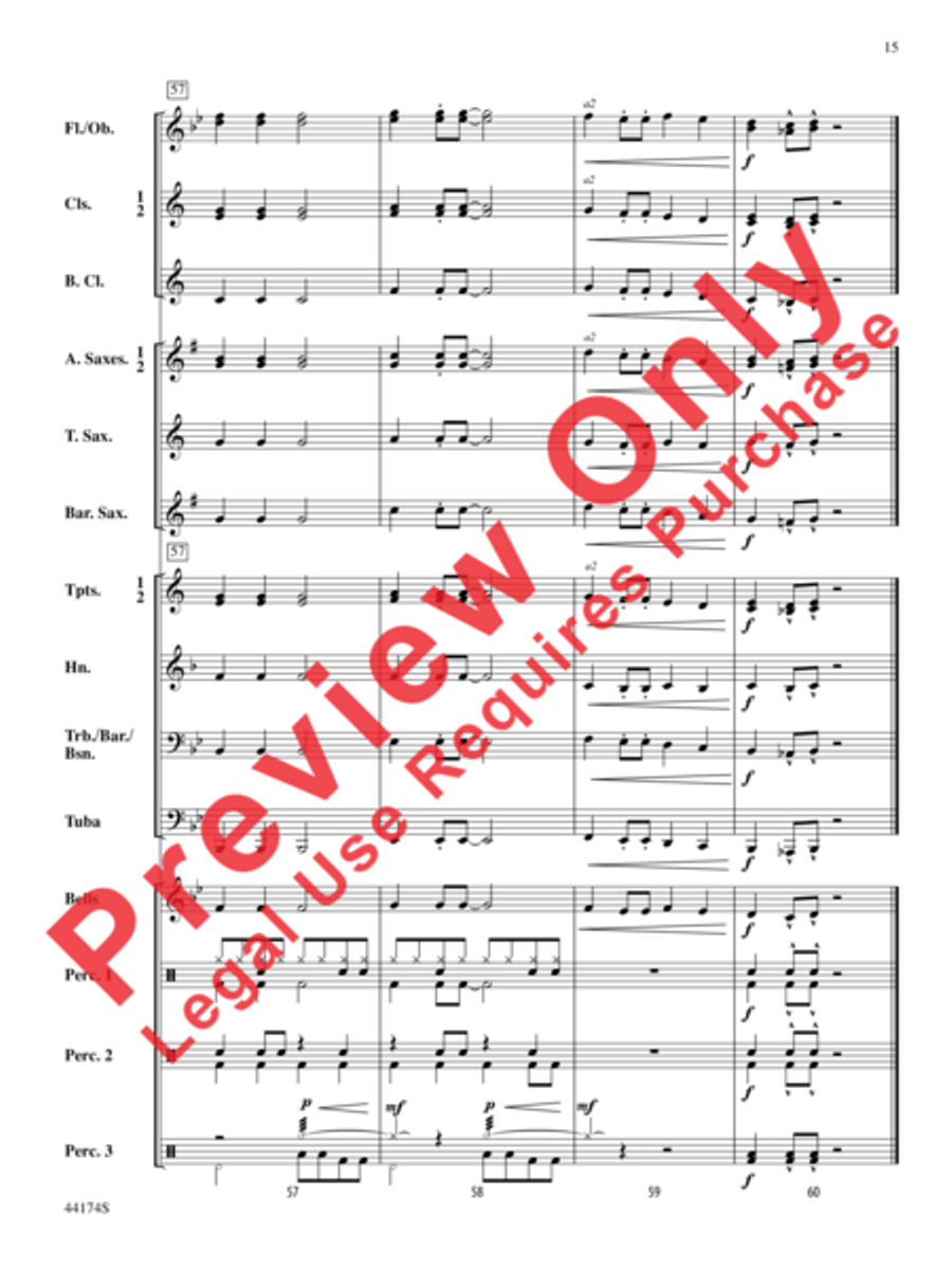 Rockin' Through the Snow Rockin' Through the Snow Concert Band scores gallery preview page 16