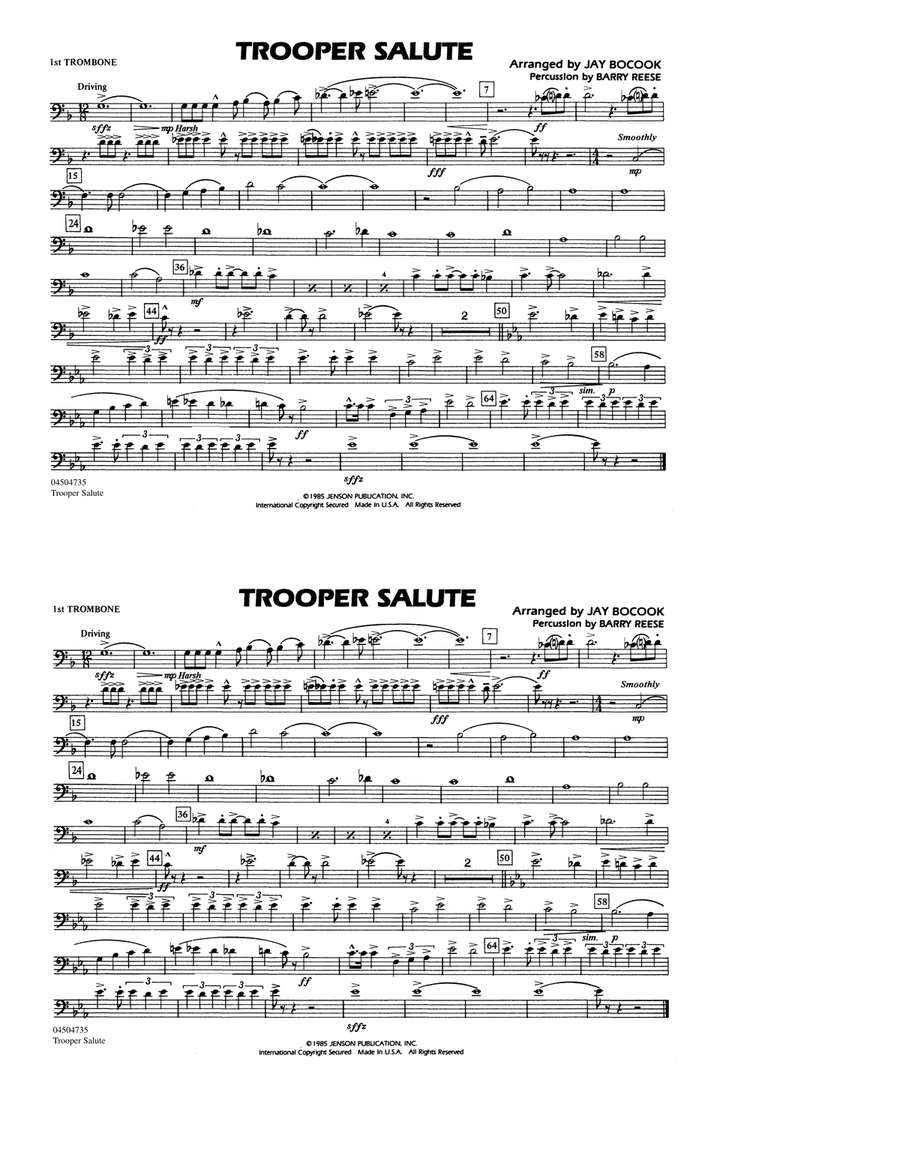 Trooper Salute - 1st Trombone