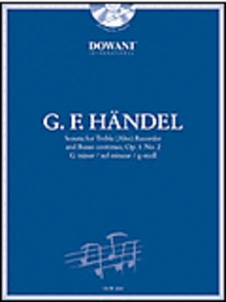 Handel - Sonata in G Minor, Op. 1, No. 2 for Treble (Alto) Recorder and Basso Continuo (Recorder)