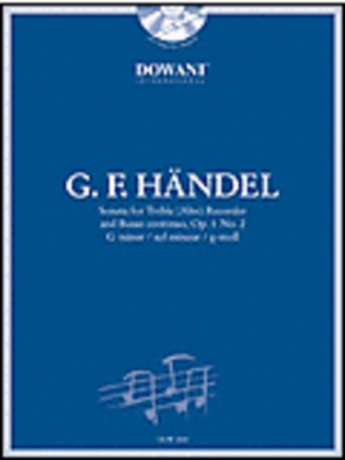 Book cover for Handel: Sonata in G Minor, Op. 1, No. 2 for Treble (Alto) Recorder and Basso Continuo