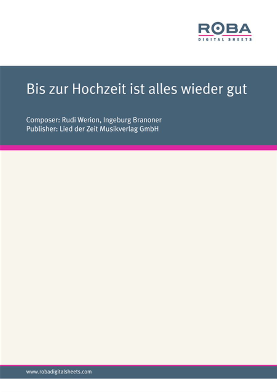 Bis zur Hochzeit ist alles wieder gut Voice scores gallery preview page 1