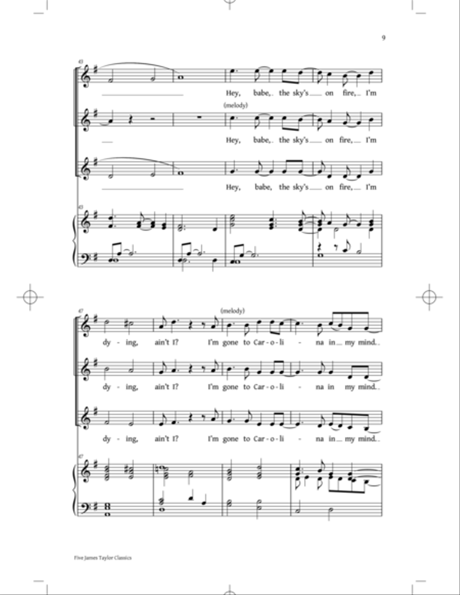 You've Got A Friend: Five James Taylor Classics SSA scores gallery preview page 7