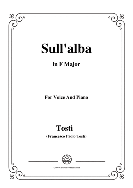 Tosti-Sull'alba in F Major,for Voice and Piano image number null