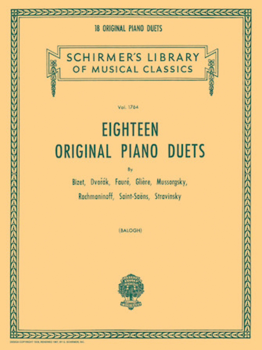 18 Original Piano Duets Piano Duet scores gallery preview page 1