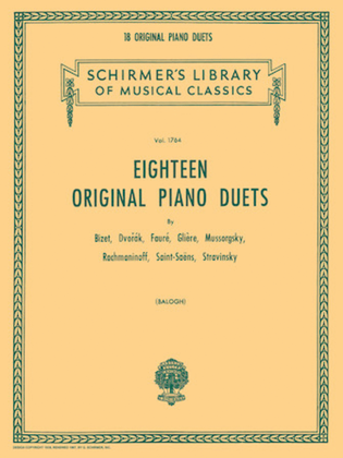 Book cover for 18 Original Piano Duets