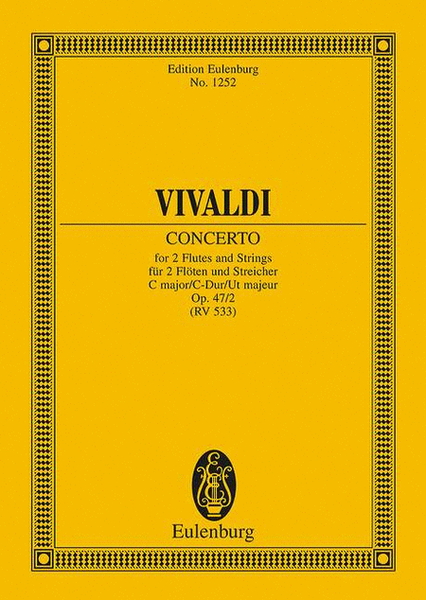 Concerto Op. 47/2 C Maj 2 Fls/or