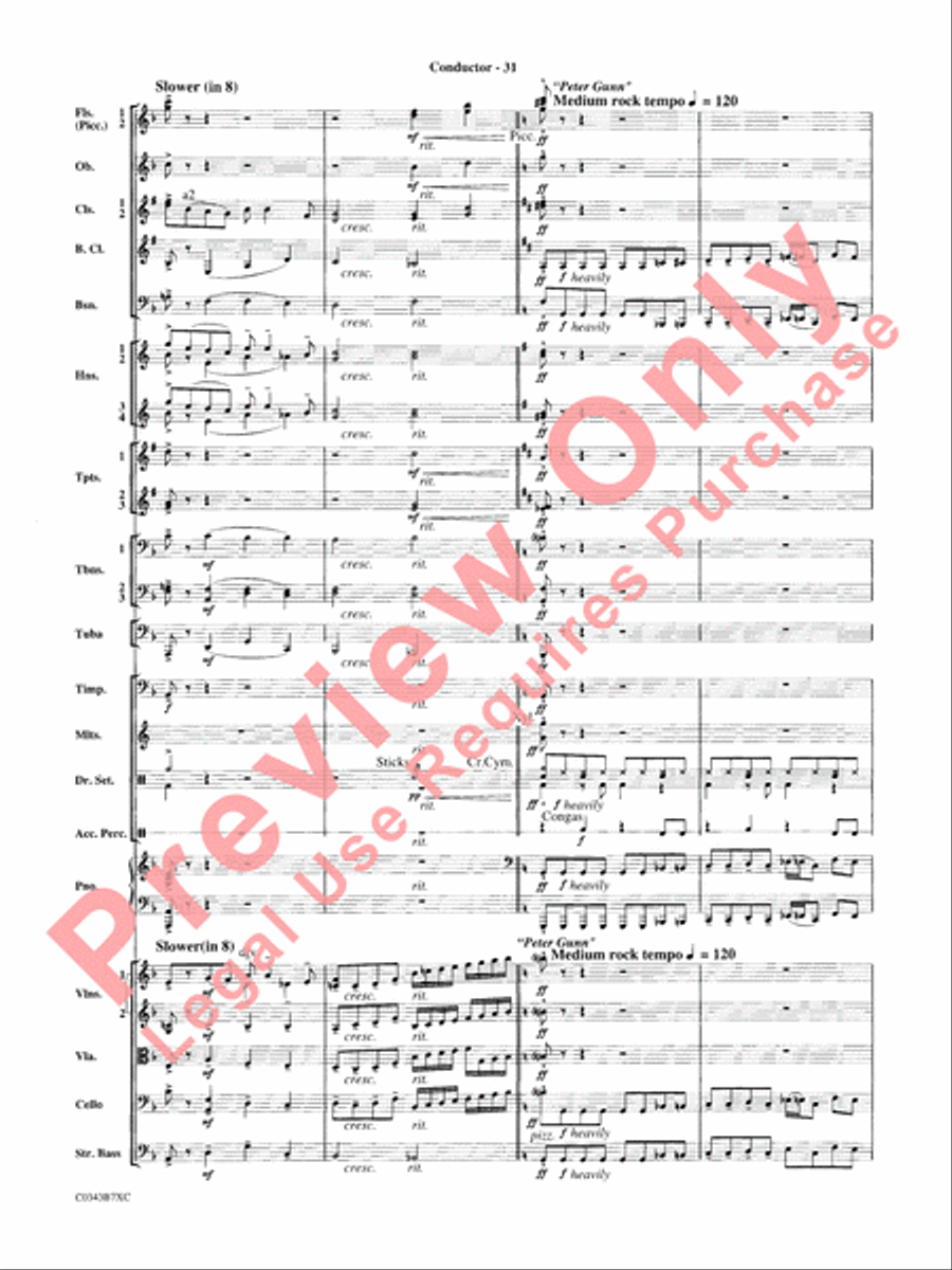A Tribute to Henry Mancini Full Orchestra scores gallery preview page 34