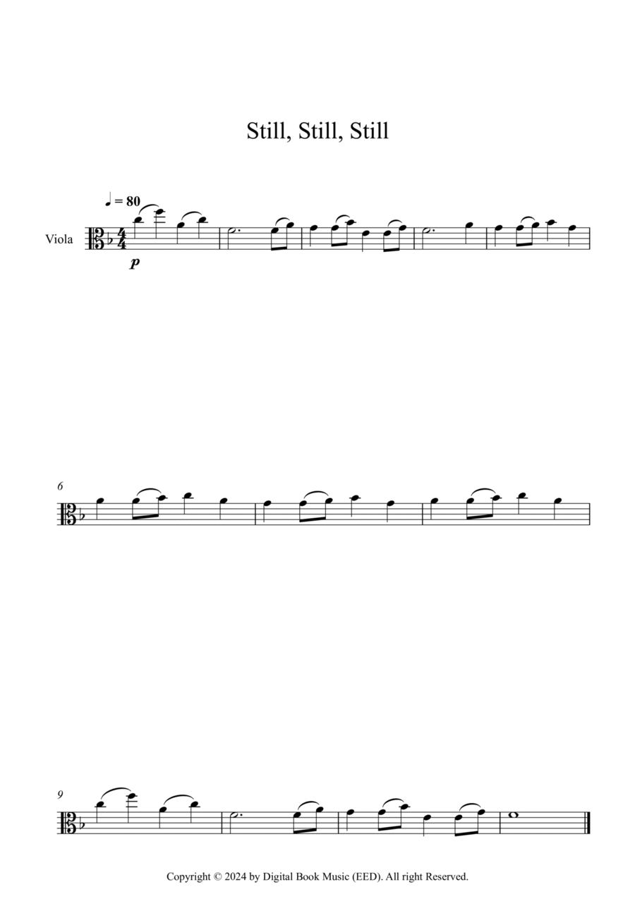 Still, Still, Still (Viola) Viola Solo scores gallery preview page 1