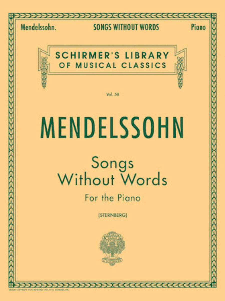 Felix Mendelssohn: Songs Without Words