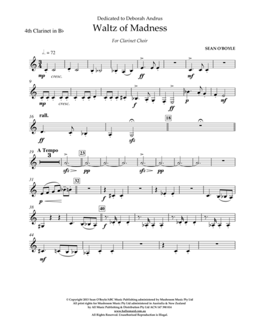 Waltz Of Madness - Bb Clarinet 4