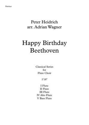 Book cover for "Happy Birthday Beethoven" Flute Choir arr. Adrian Wagner