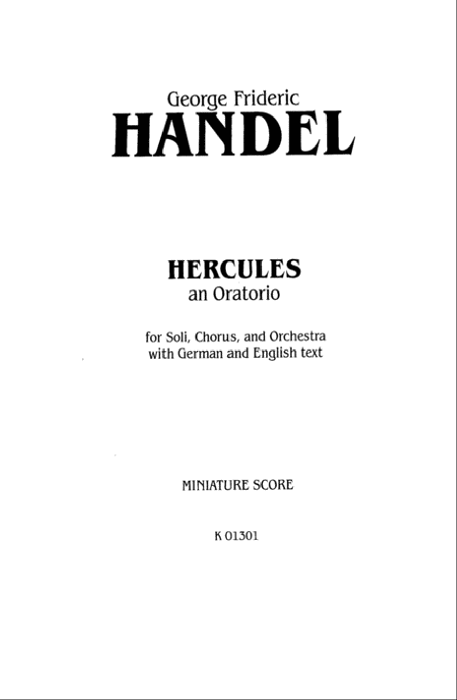 Hercules - HWV 60 4-Part scores gallery preview page 2