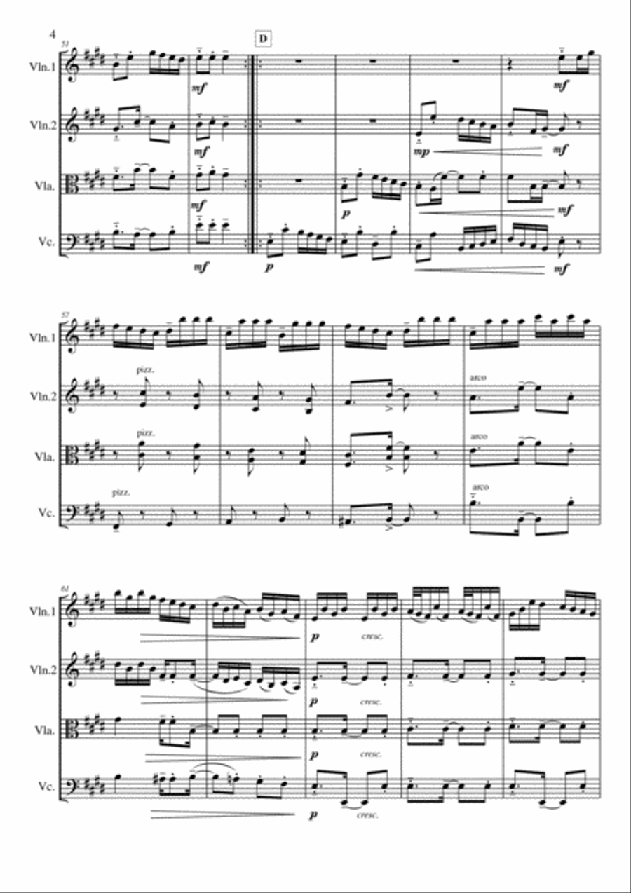 O Carolan's Concerto O Carolan's Concerto String Quartet scores gallery preview page 4