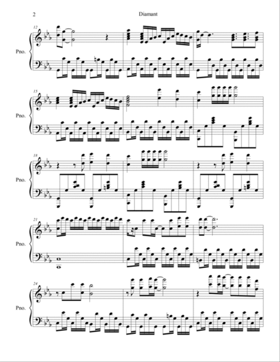 Diamant Piano Solo scores gallery preview page 2