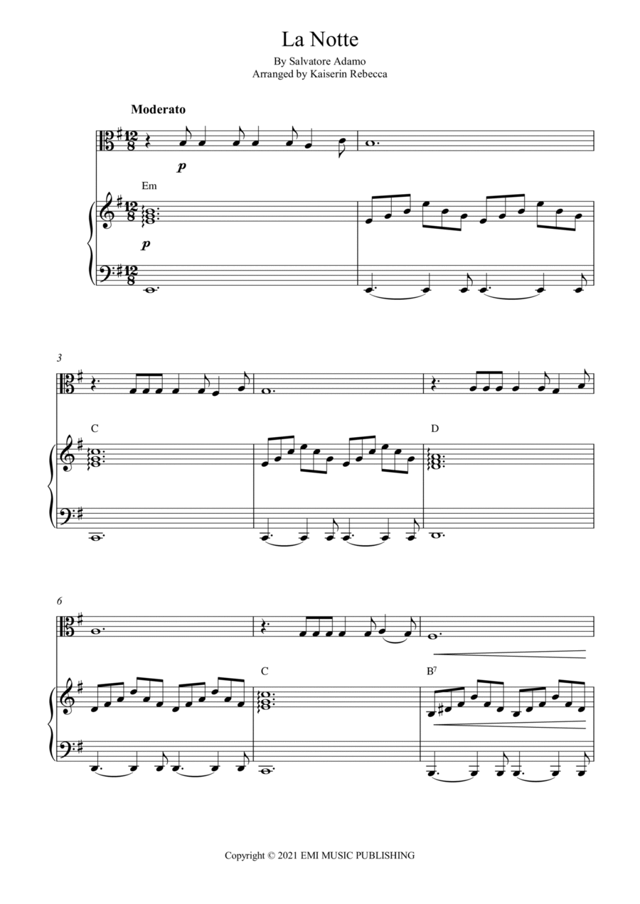 La Notte La Notte Viola scores gallery preview page 1