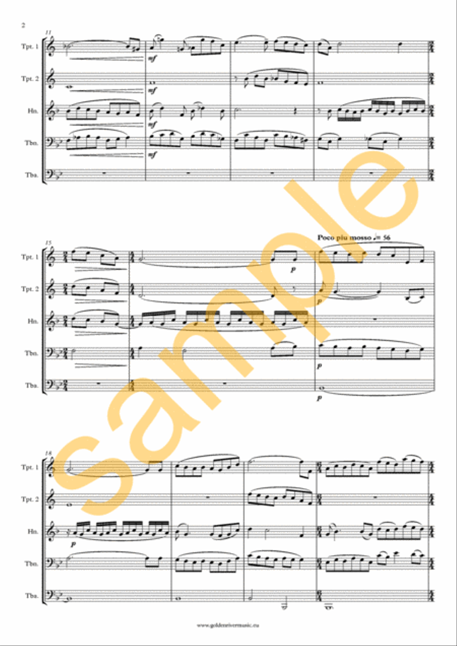 Cinema Paradiso - brass quintet image number null