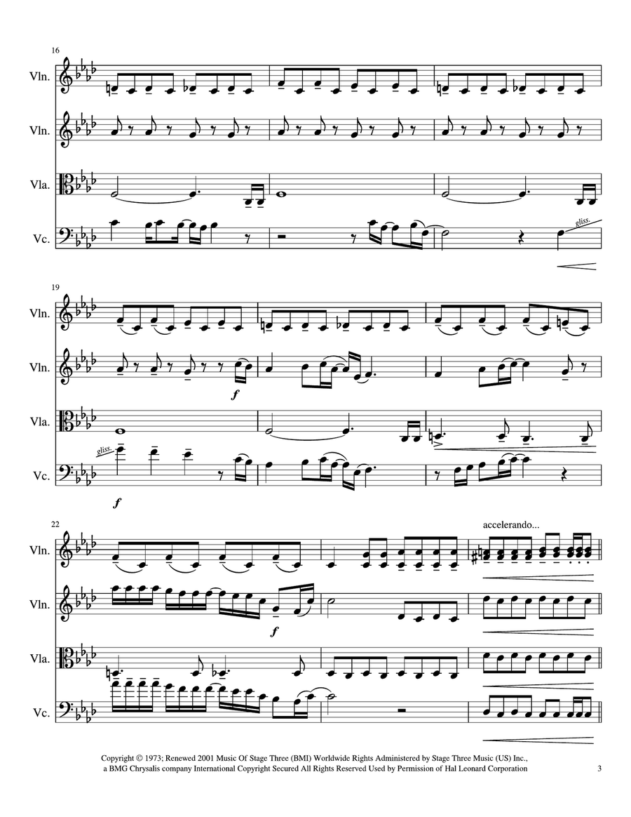 Dream On Dream On String Quartet scores gallery preview page 3