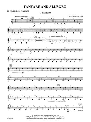Fanfare and Allegro: E-flat Contrabass Clarinet