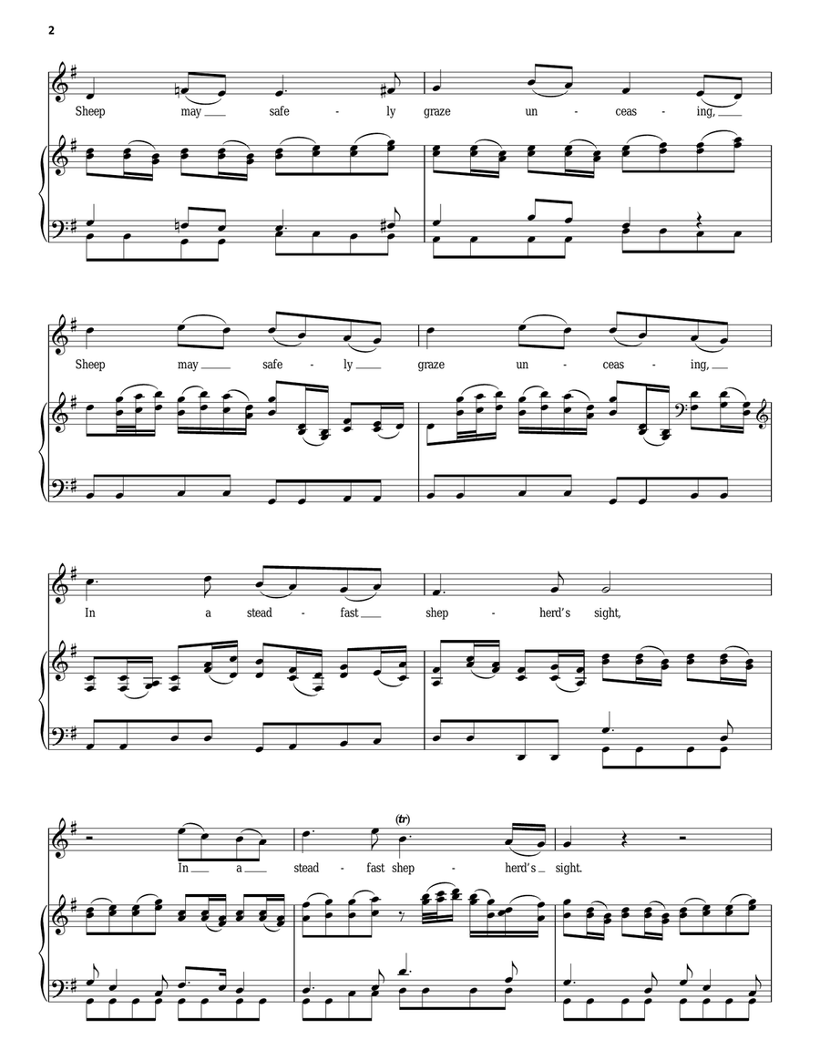 Sheep May Safely Graze Voice scores gallery preview page 2
