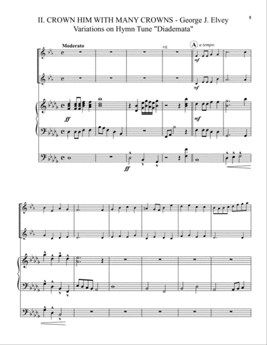 4 Mjestic Hymns Brass Duet scores gallery preview page 5