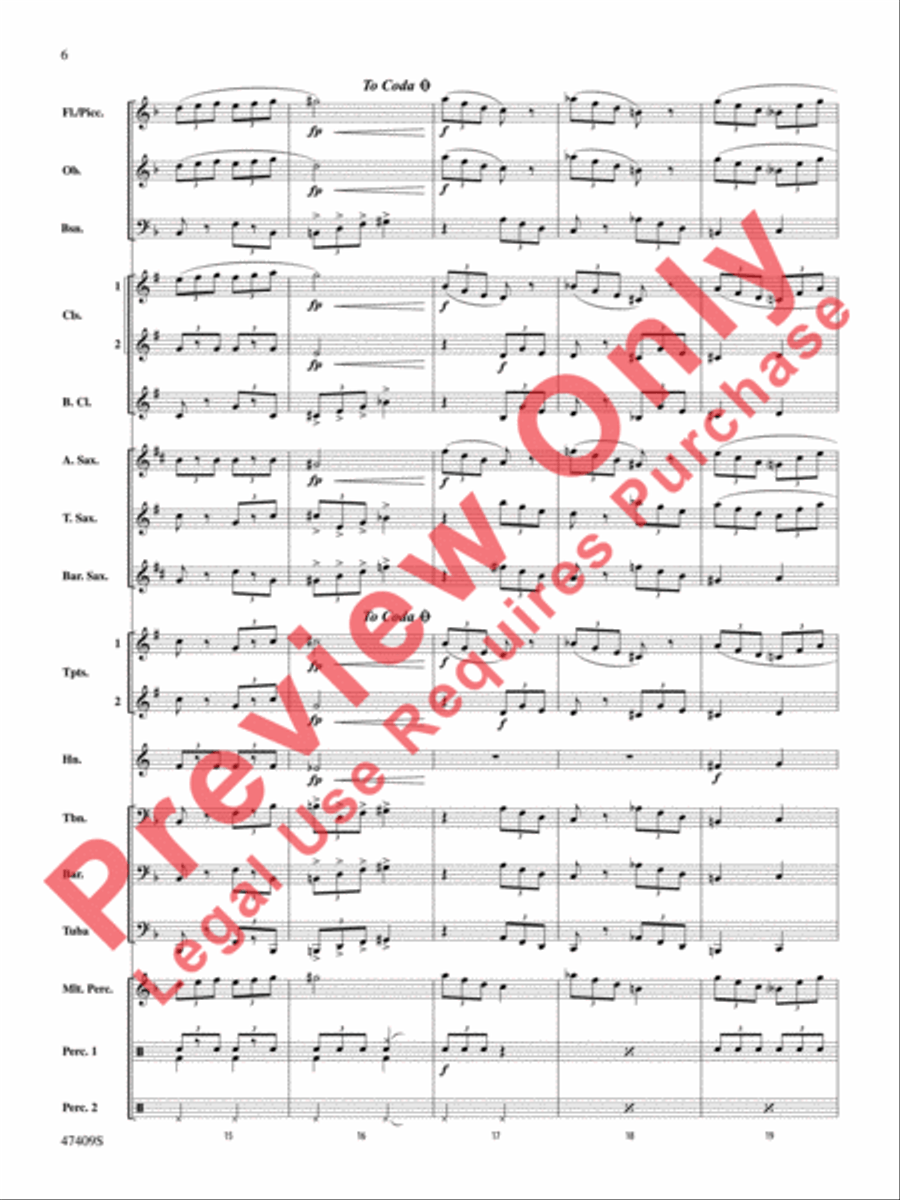 Cuphead Concert Band scores gallery preview page 7