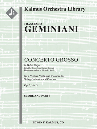 Concerto Grosso in B-flat, Op. 3, No. 5