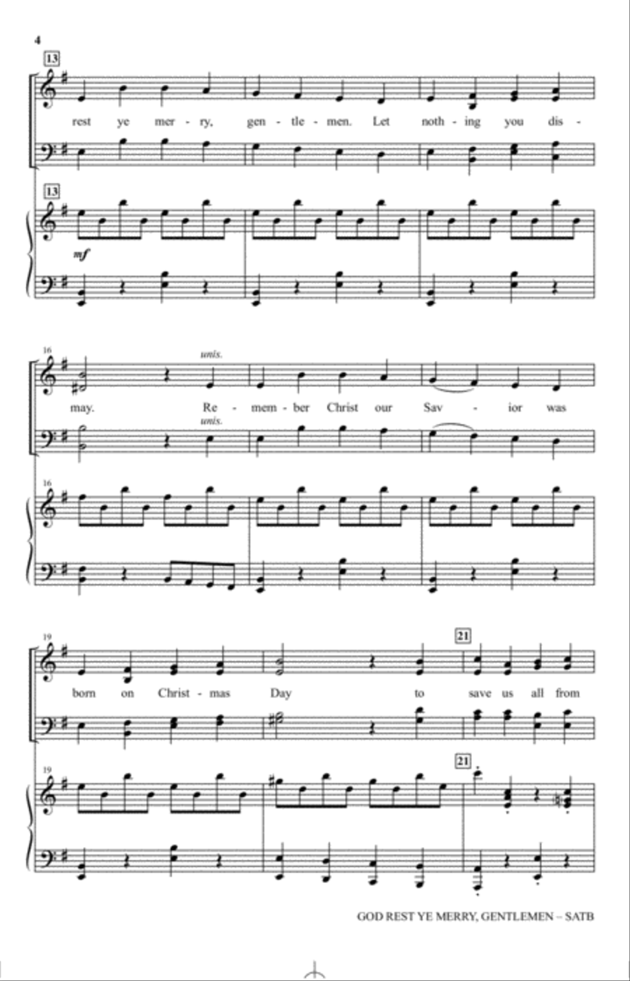 God Rest Ye Merry, Gentlemen 4-Part scores gallery preview page 2