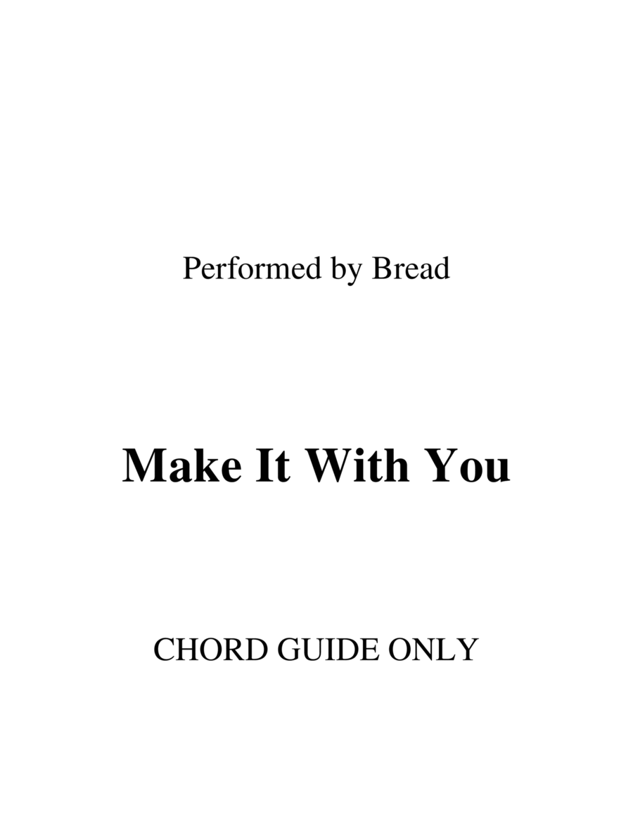 Make It With You Make It With You Piano scores gallery preview page 1