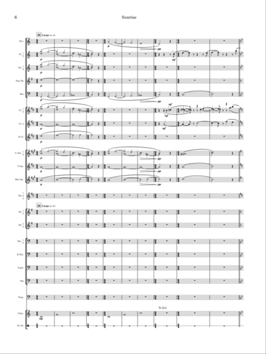 Sunrise - Band Version Concert Band scores gallery preview page 6