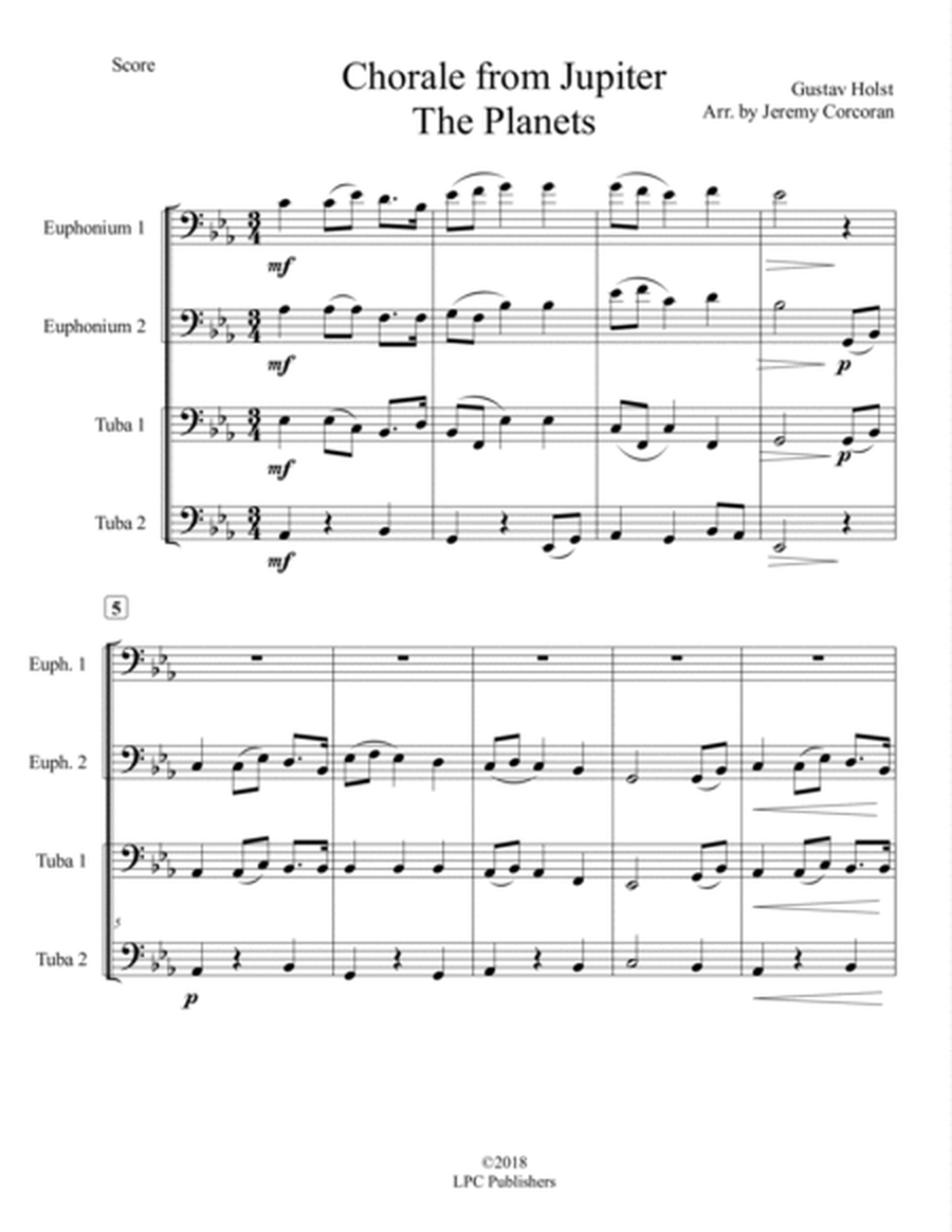 Chorale from Jupiter for Tuba Quartet