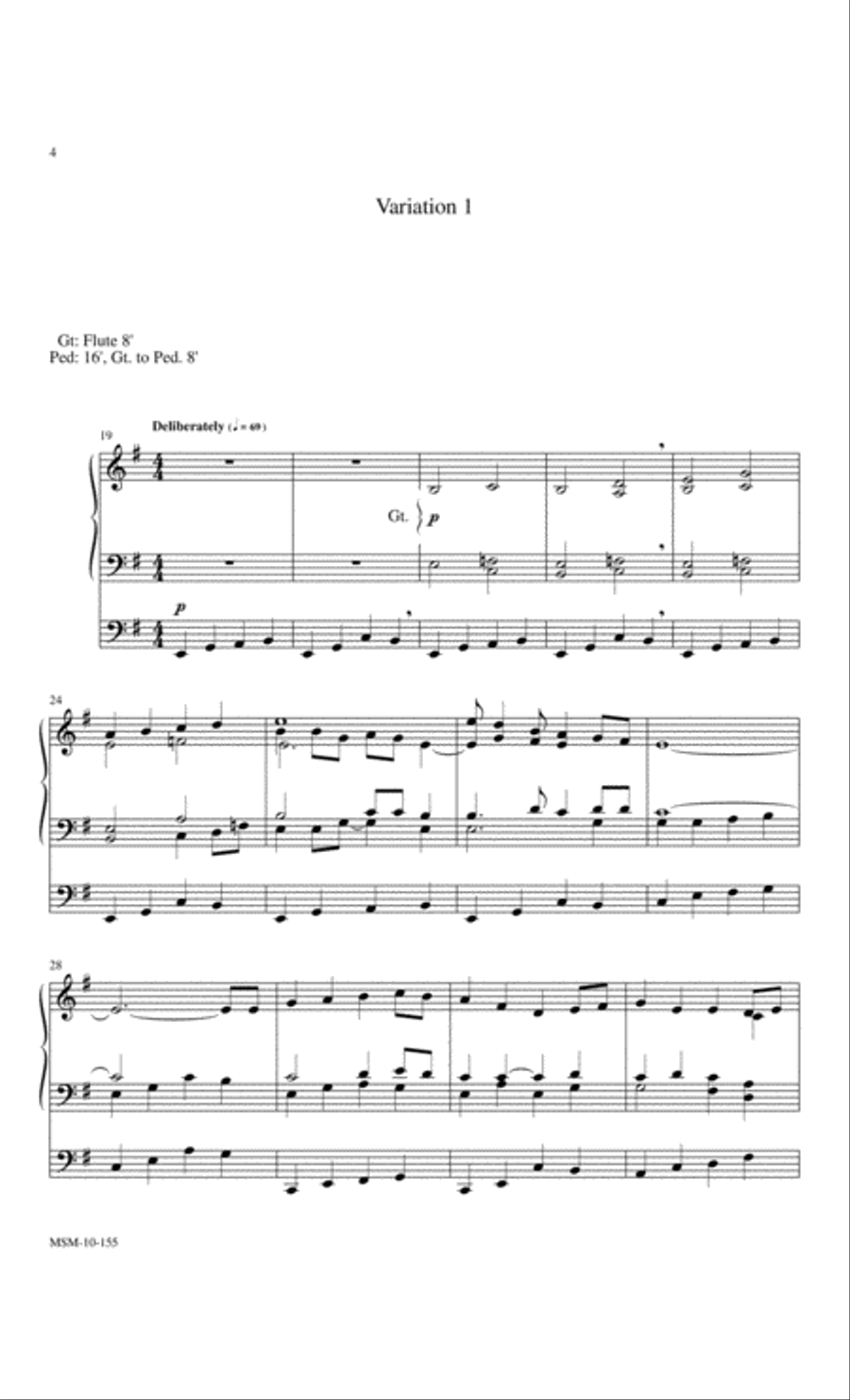 Variations on Greensleeves Organ scores gallery preview page 3