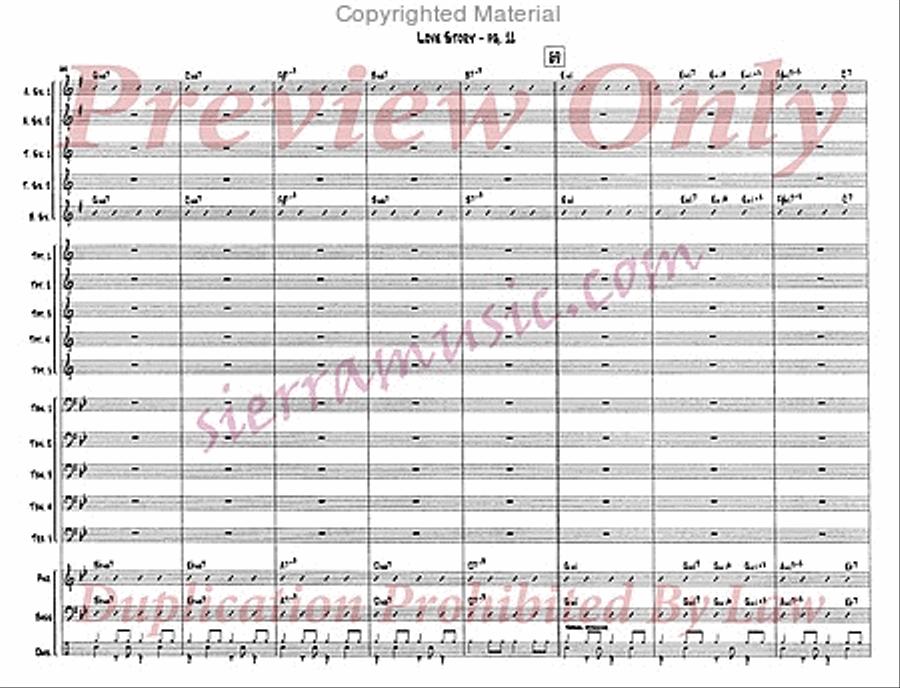 Love Story Love Story Jazz Ensemble scores gallery preview page 12