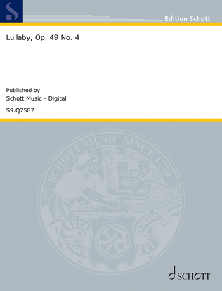 Book cover for Lullaby, Op. 49 No. 4