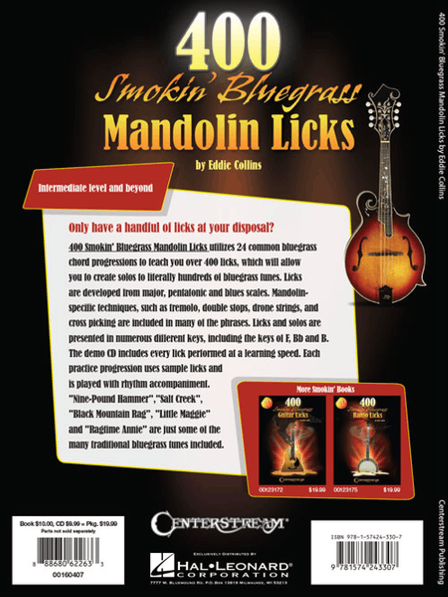 400 Smokin' Bluegrass Mandolin Licks image number null