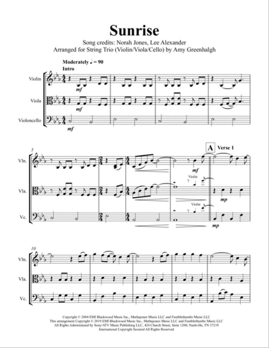 Sunrise String Trio scores gallery preview page 3