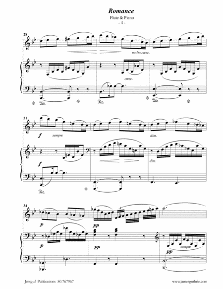 Fauré: Romance Op. 28 for Flute & Piano image number null